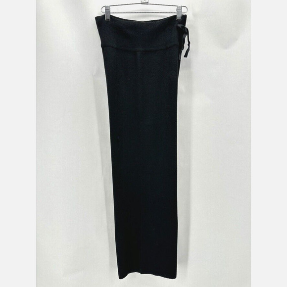 Mer Sea Palazzo Pants Black‎ Sweater Knit Wide Leg Med Recycled Cozy Comfort NWT - Picture 8 of 12